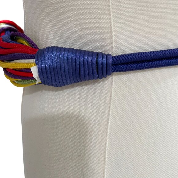 Colorful Rope Obi Belt Rainbow Knotcore Festival Cosplay Pride Statement - Picture 5 of 7